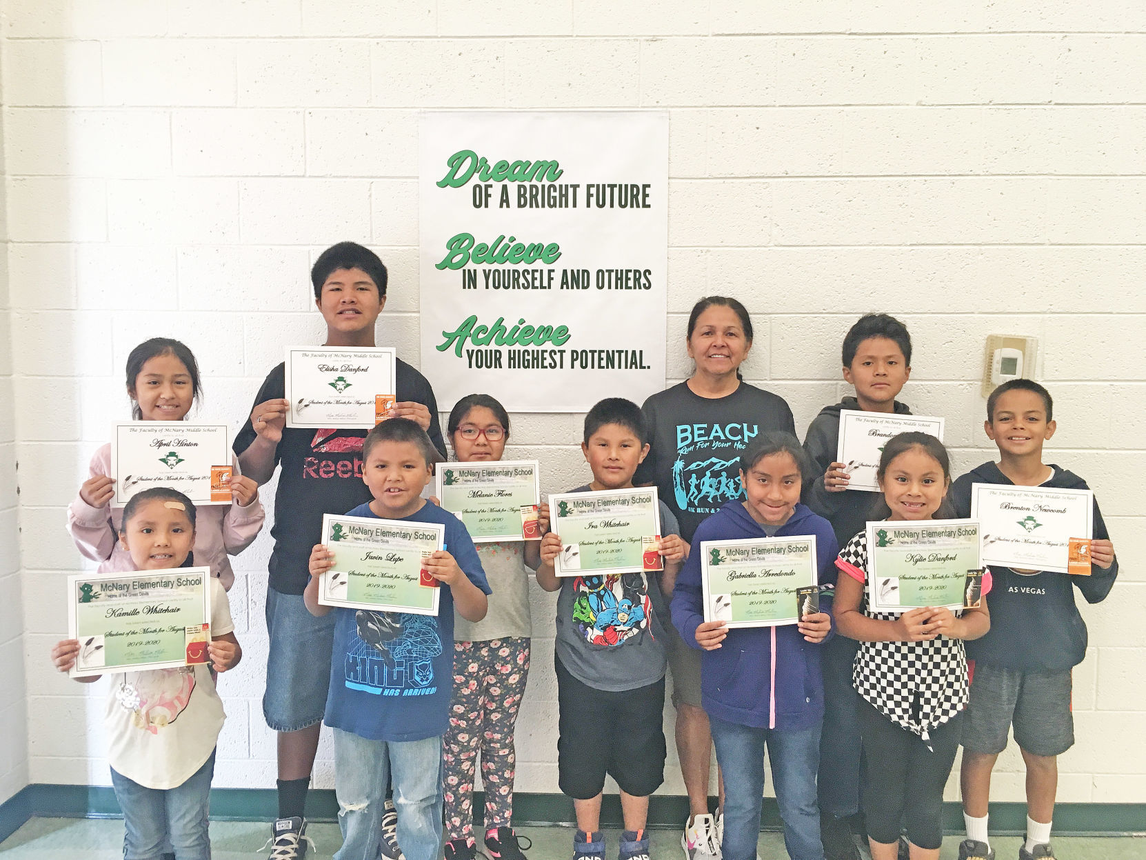 McNary Elementary August students